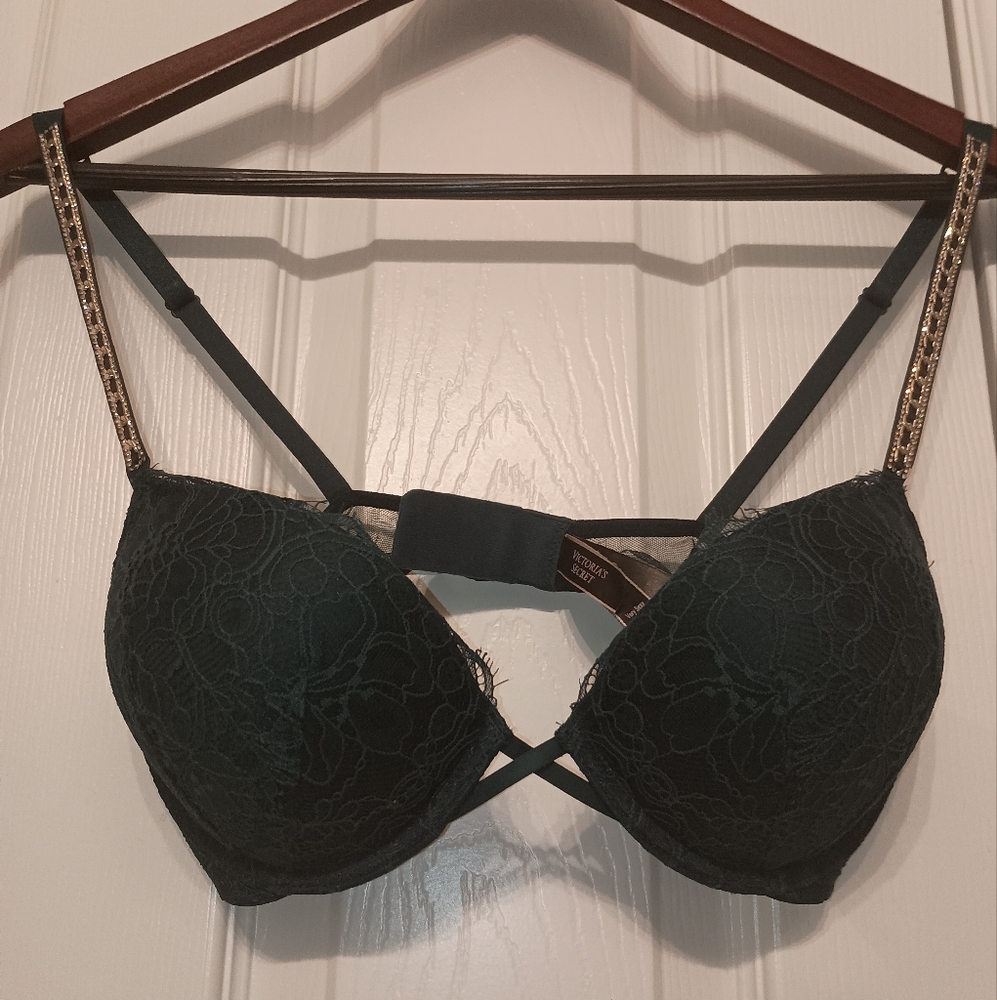 Dark Green Pushup Bra